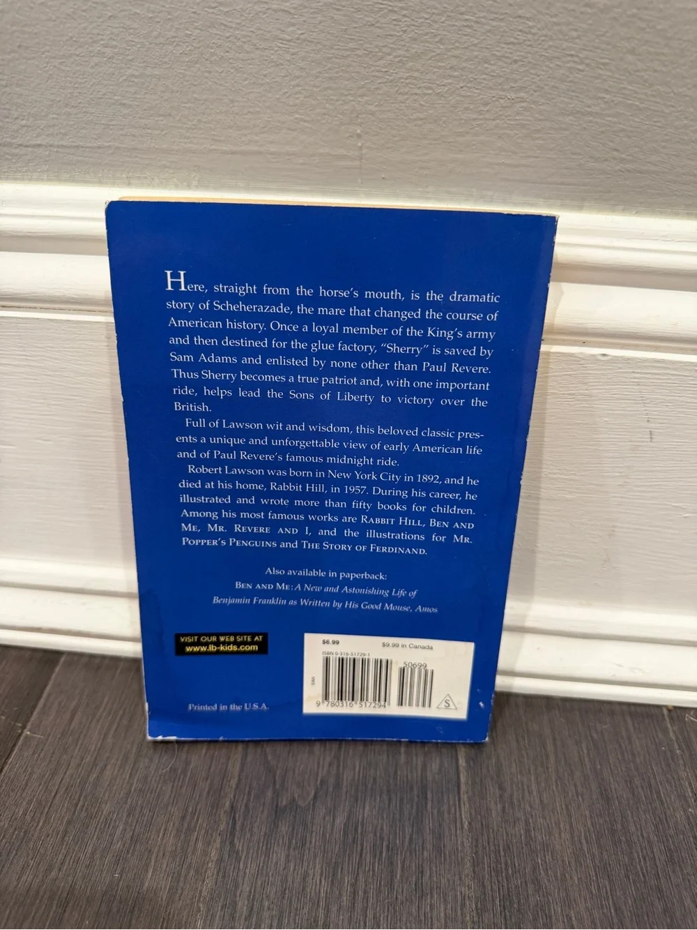 VINTAGE 1981 Mr. Revere and I Robert Lawson Blue Paperback Edition Paul Revere